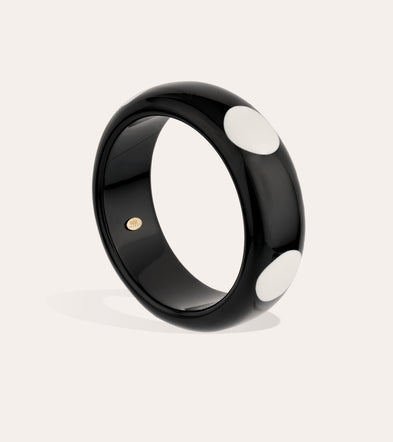 Bracelet Cocci acétate - Noir & Blanc