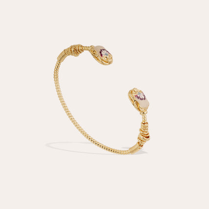 Armband „Duality“ – „Grand Scaramouche“ torsade , vergoldetes Emaille