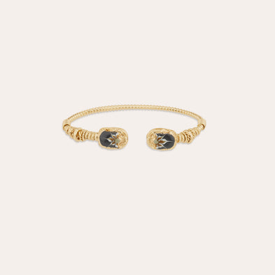 Duality Scaramouche Enamel Bracelet torsade , Large Enamel Model