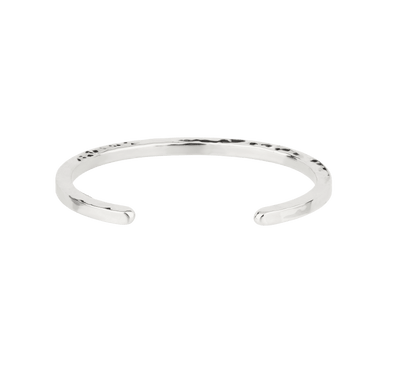 Bracelet Eliot martelé argenté - Gravure