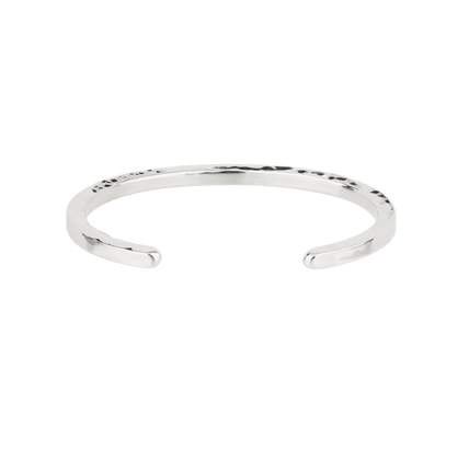 Bracelet Eliot martelé argenté - Gravure