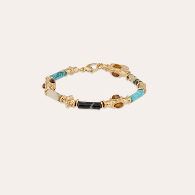 Bracelet Kali doré - Turquoise