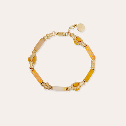 Gold Kali Bracelet - Yellow Hematite & Yellow Calcite