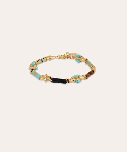 Gold Kali Bracelet - Turquoise