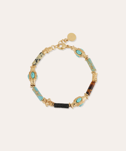 Gold Kali Bracelet - Turquoise