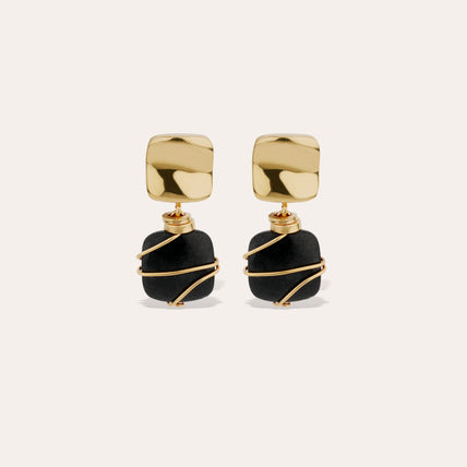 Pendientes Rainbow Square « small size  » - Balsate Noir