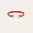 Bracelet Sarina acétate doré - Orange - Calcite bleue