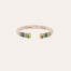 Bracelet Sarina acétate dorées - Ivoire - Malachite