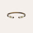 Bracelet Sari acétate grand modèle argenté - Écaille