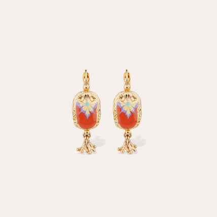 Boucles d'oreilles Scaramouche émail