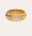Bracelet Strada grand modèle doré - Nacre blanche & strass