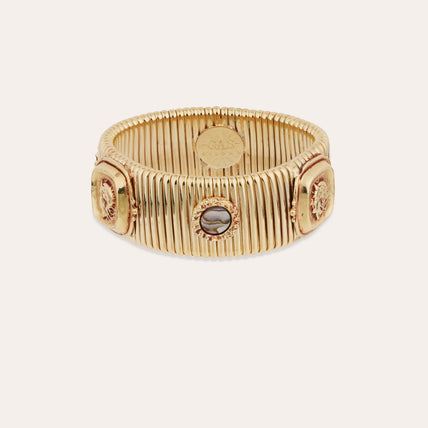 Bracelet Strada Romana grand modèle - Nacre grise