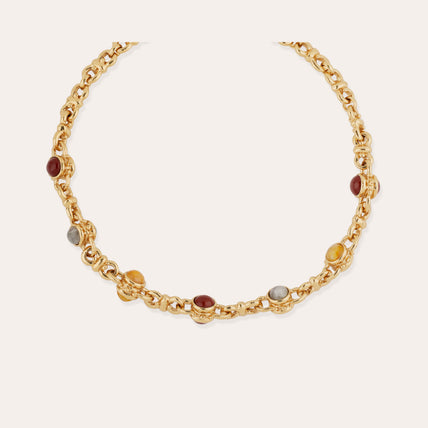 Amarante Multi Necklace - Silicified Wood & Yellow Hematite