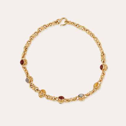 Amarante Multi Necklace - Silicified Wood & Yellow Hematite