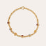 Collana " Amarante " multicolore - Legno silicizzato e ematite gialla