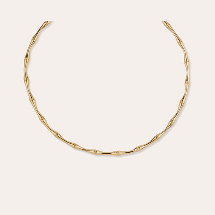 Bambou , Gold-Plated Necklace