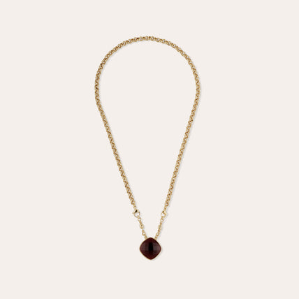 Billy Gold Necklace - Red Calcite