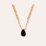 Collier Billy doré - Onyx noir