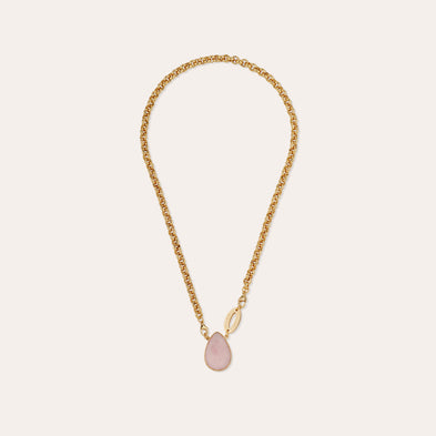 Billy Gold Necklace - Rose Quartz