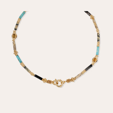 Collier Kali doré - Turquoise