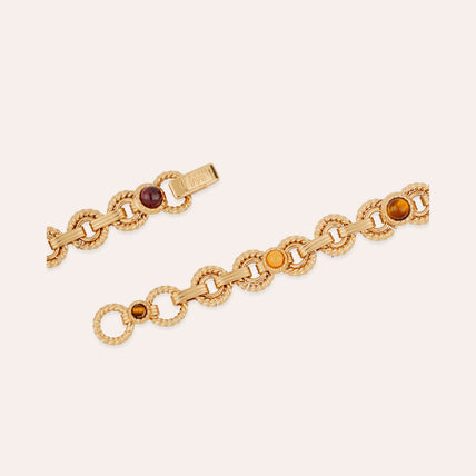 Bracciale Mistral - Occhio di stelo, ametista e amazzonite