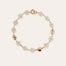 Rainbow Square Multi Necklace small size , Gold - Rock Crystal