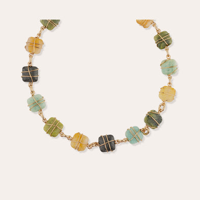 Rainbow Square Necklace, Small - Vésonite