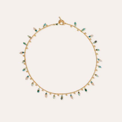 Collier Tangerine doré - Turquoise