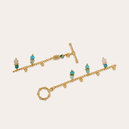 Collier Tangerine doré - Turquoise