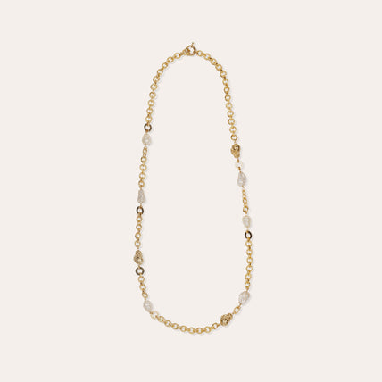 Rainbow Biwa Long Necklace