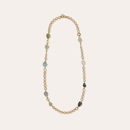 Sautoir Rainbow Multi - Apatite bleue & Vésonite