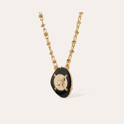 Collar largo Siromana - Ónix negro