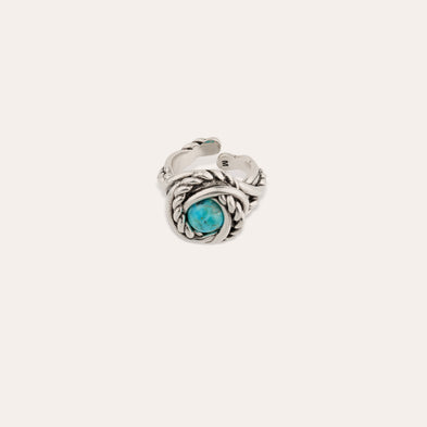 Bague Atika argentée - Turquoise