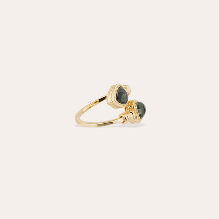 Bague Duality Amore dorée - Jaspe Kambaba