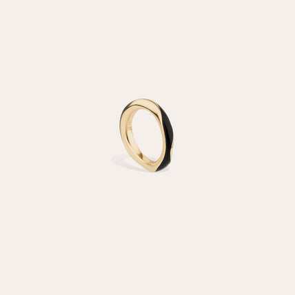 Bague Selva Vague acétate - Noir