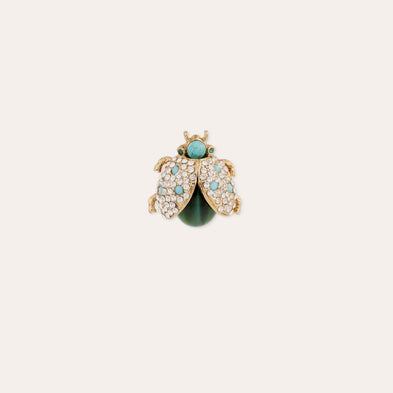 Broche Coccinelle strass