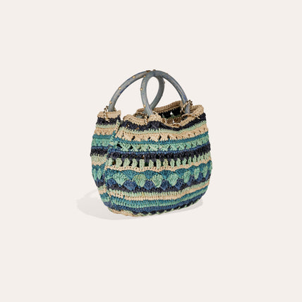 Picot Raffia Clutch Bag