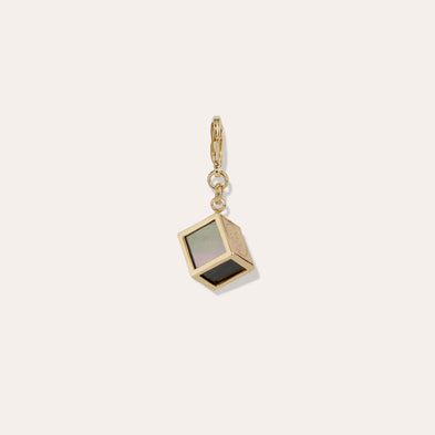Charm Cube modello grande - Madreperla grigia