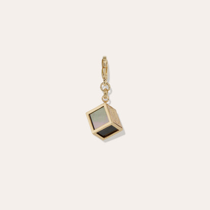 Charm Cube modello grande - Madreperla grigia