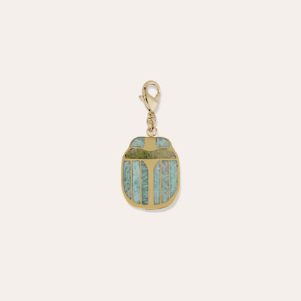 Mirage Scarab Charms (Large) - Amazonite