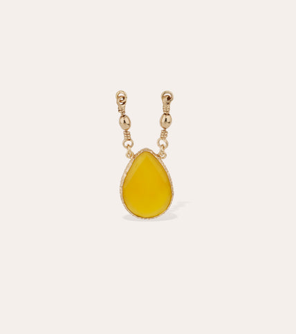 Pendentif serti - Calcite jaune