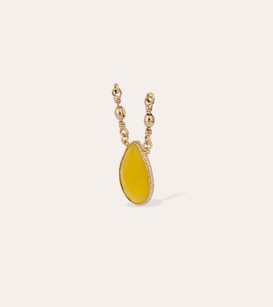 Pendentif serti - Calcite jaune
