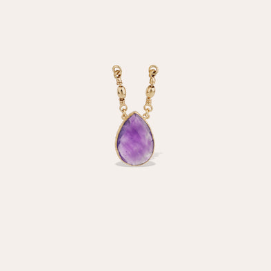 Pendentif Serti doré - Améthyste