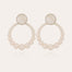 Andy large model acetate gold earrings - White