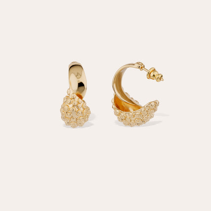 Boucles d'oreilles Almara créoles moyen modèle dorées 