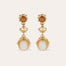 Boucles d'oreilles Amarante dorées