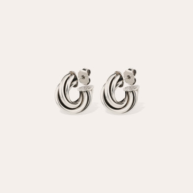 Boucles d'oreilles créoles Atik mini argentées