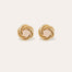 Boucles d'oreilles Atika dorées - Quartz Rose