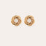 Boucles d'oreilles puce Atika dorées - Nacre blanche