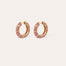 Boucles d'oreilles Bambou mini émail dorées
